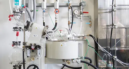 Process flow research, scaling up of production, and manufacturing